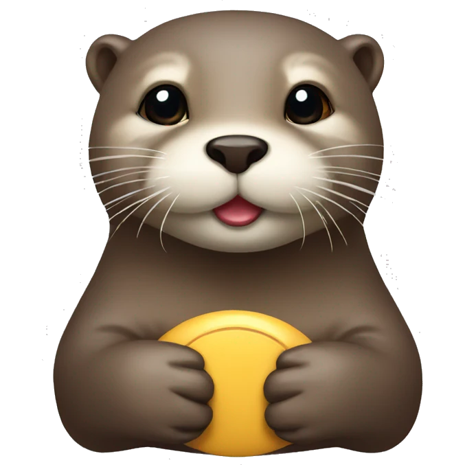 Otter with pacifier  emoji