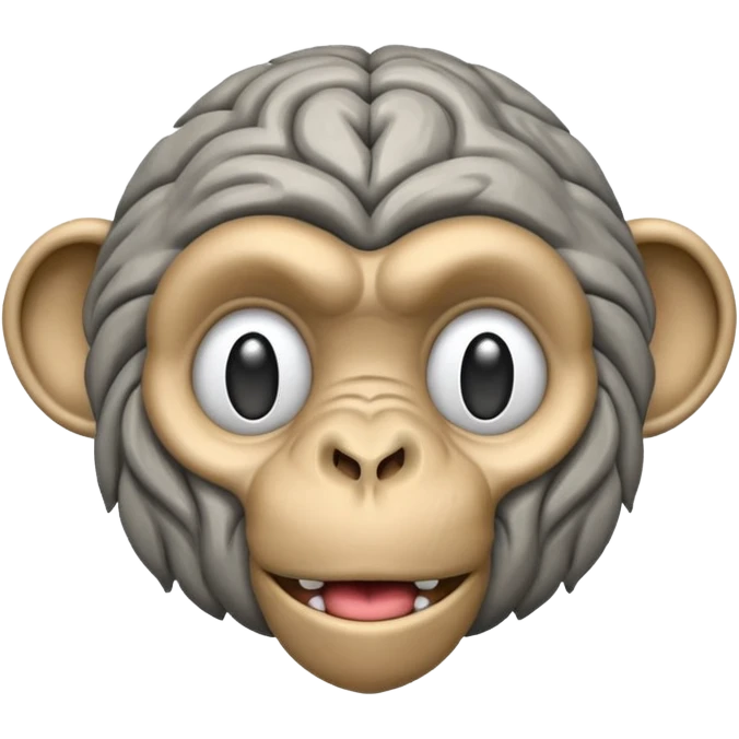 brain monkey emoji