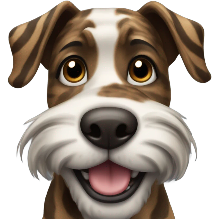 Brindle dog smile  emoji
