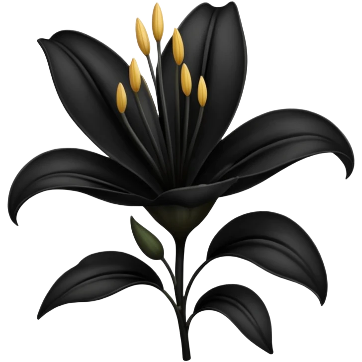 Black lily emoji