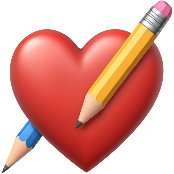 pencil heart emoji