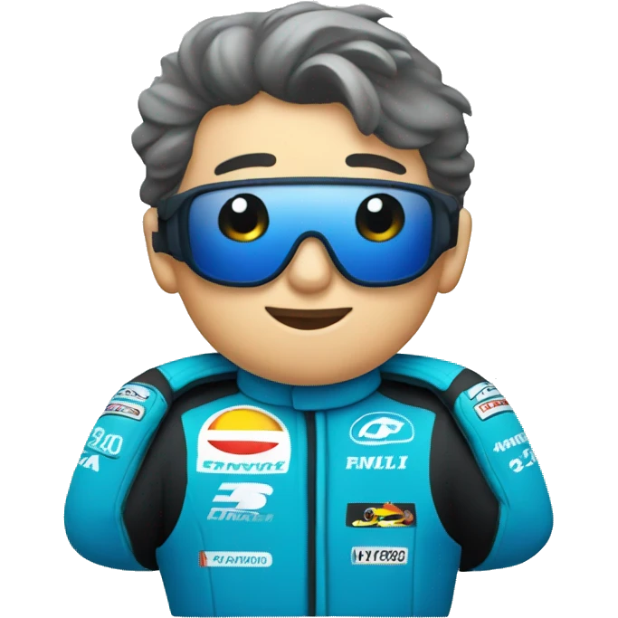 Blue F1 car emoji