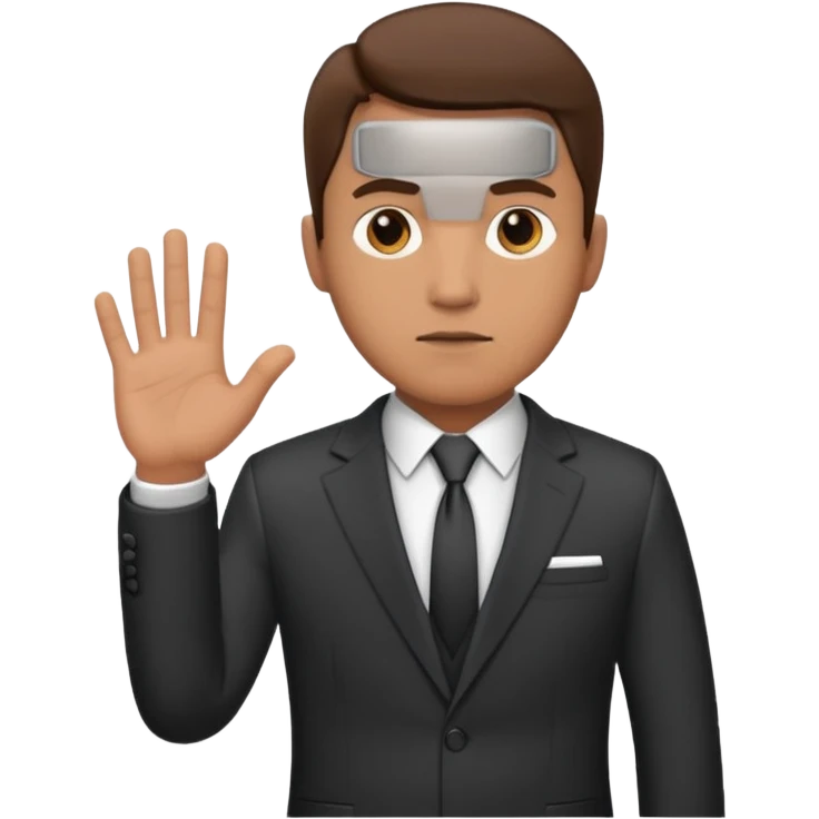 consulting man with hand emoji