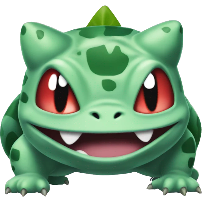 Evil Bulbasaur with the letters HH emoji