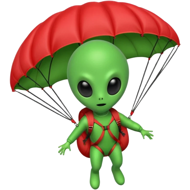 Alien with parachute  emoji