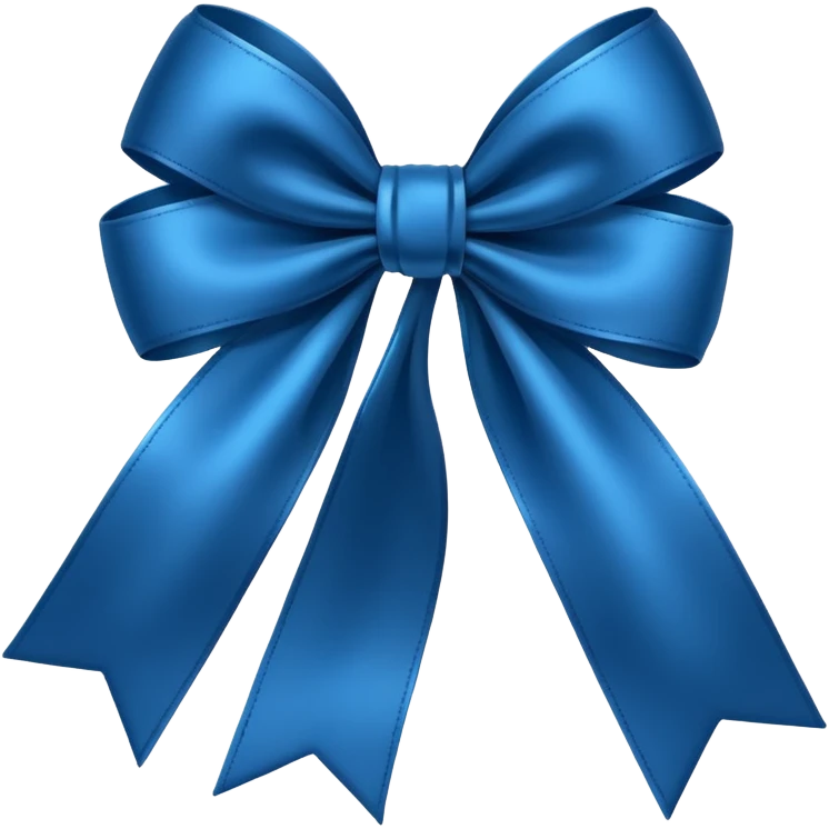 Laço azul escuro emoji