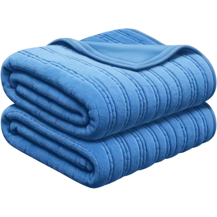 Cozy blue chenille blanket folded  emoji