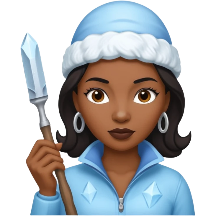 Ice Sculptor black woman emoji