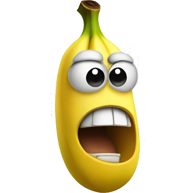 Angry banana emoji