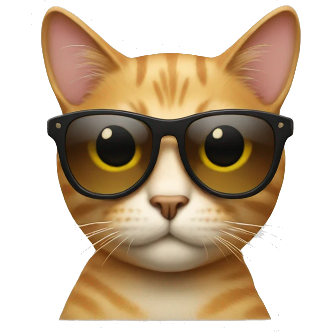 Cat with sunglasses emoji