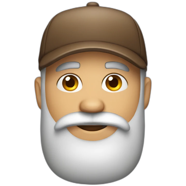 man with cap and large brown beard emoji
