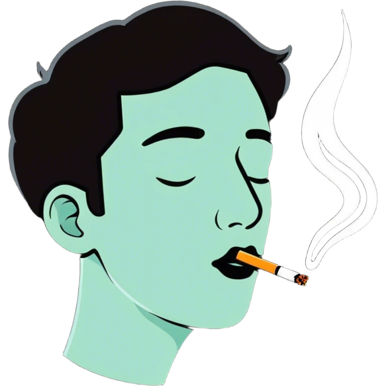 guy smoking weed emoji