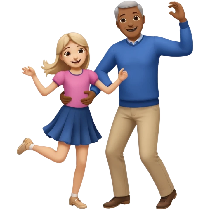 father and daughter dancing  emoji