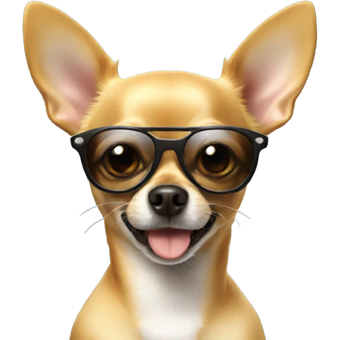 Chihuahua with sunglasses  emoji