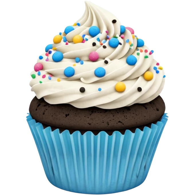 Cookies and cream cupcake with cookies and cream bites emoji