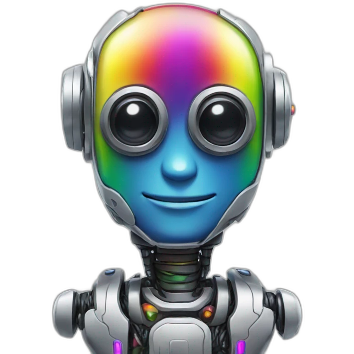 rainbow robot emoji