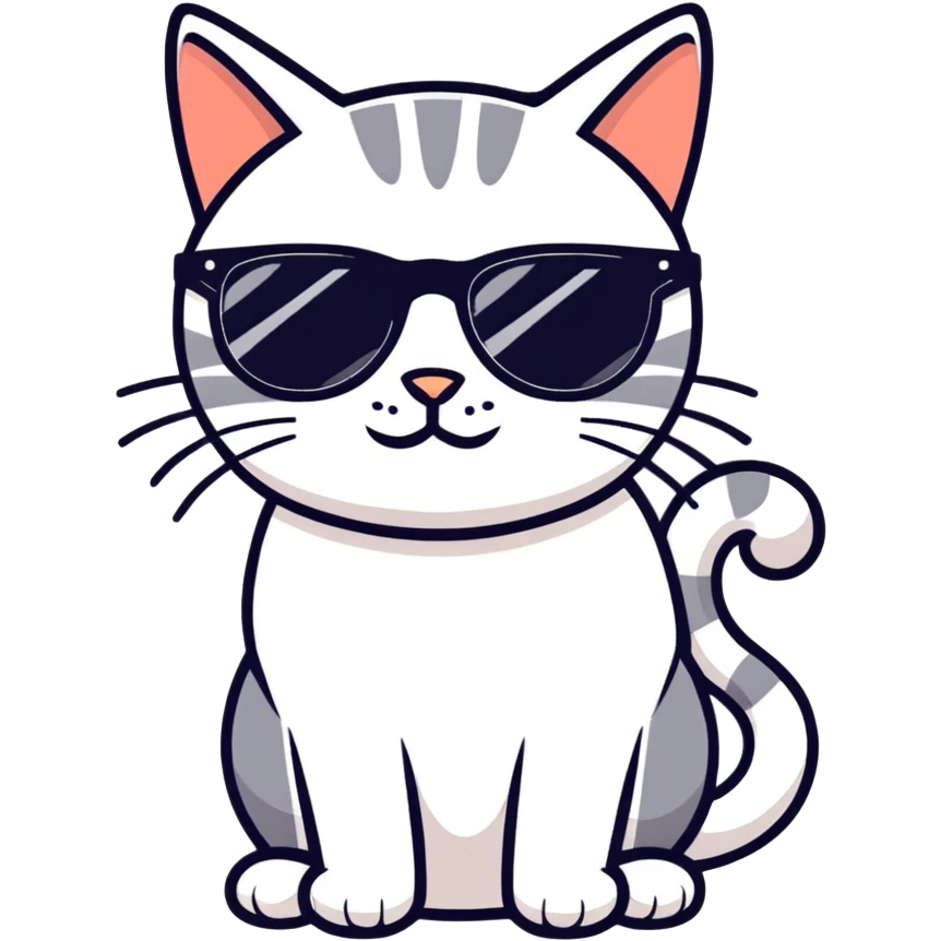 Cat with sunglasses emoji