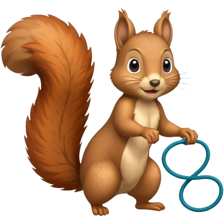 Squirrel skipping rope emoji