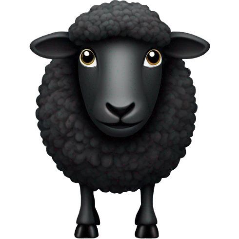 Black sheep holding  “Good Vibe Tribe” sign emoji