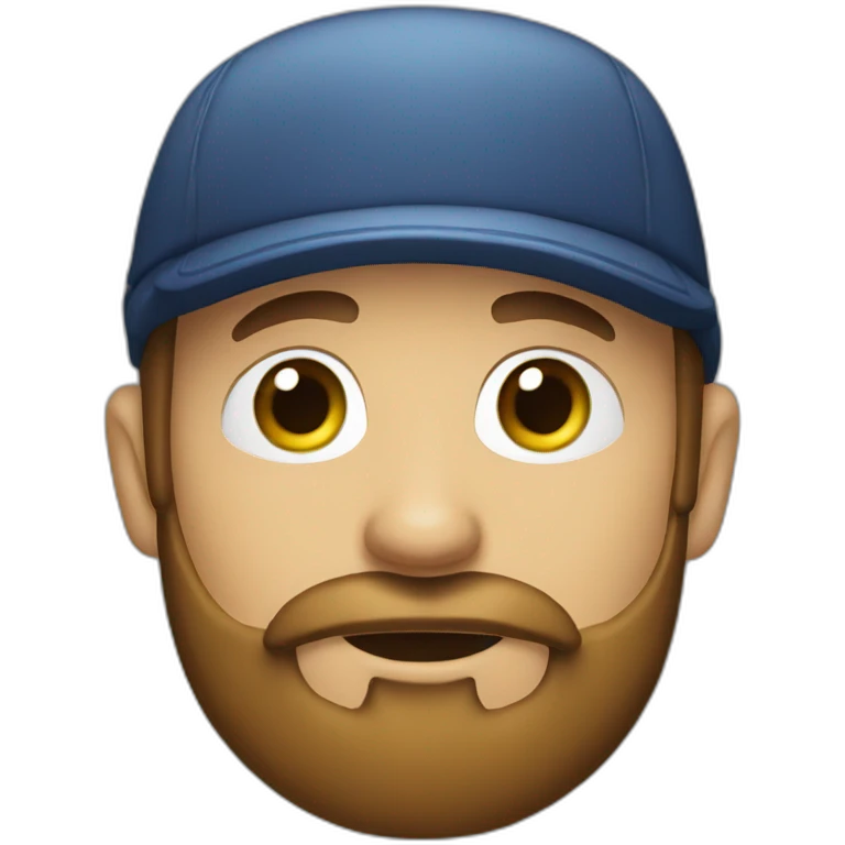 Bearded man with backward cap emoji