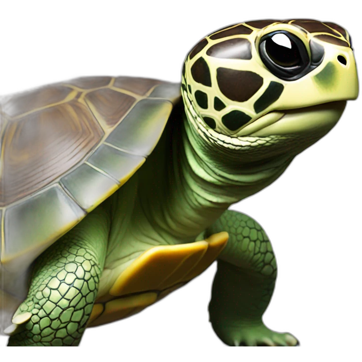 tortue avec un collier emoji