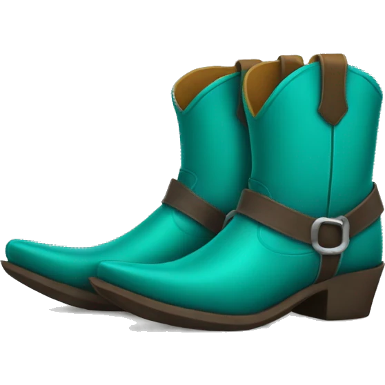 Teal cowboy boots  emoji