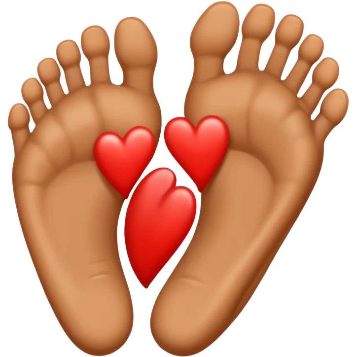 lav en emoji af to eller flere fødder der former et hjerte emoji