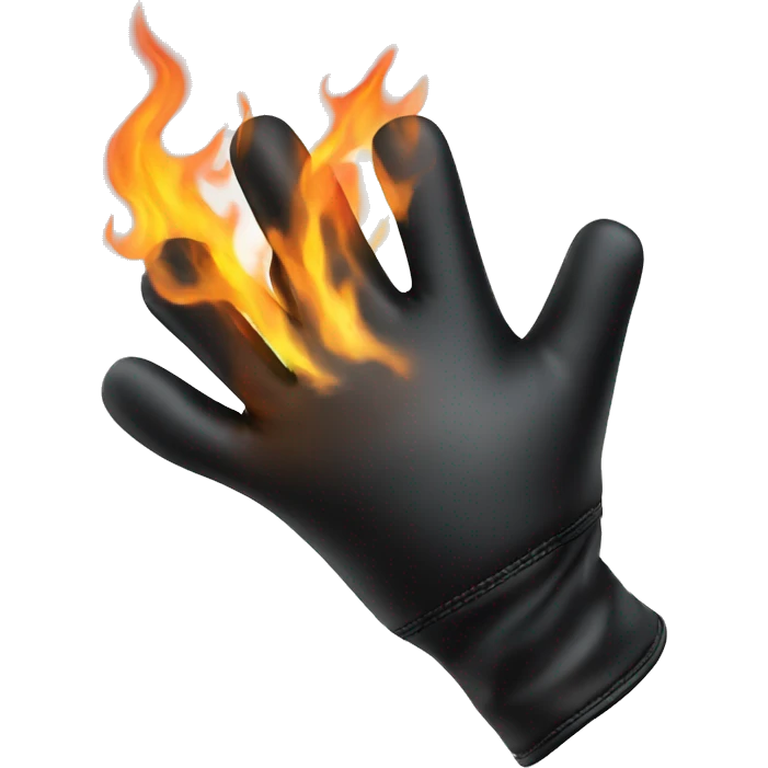 driving glove on fire emoji