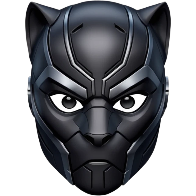 black panther marvel superhero full mask headshot emoji