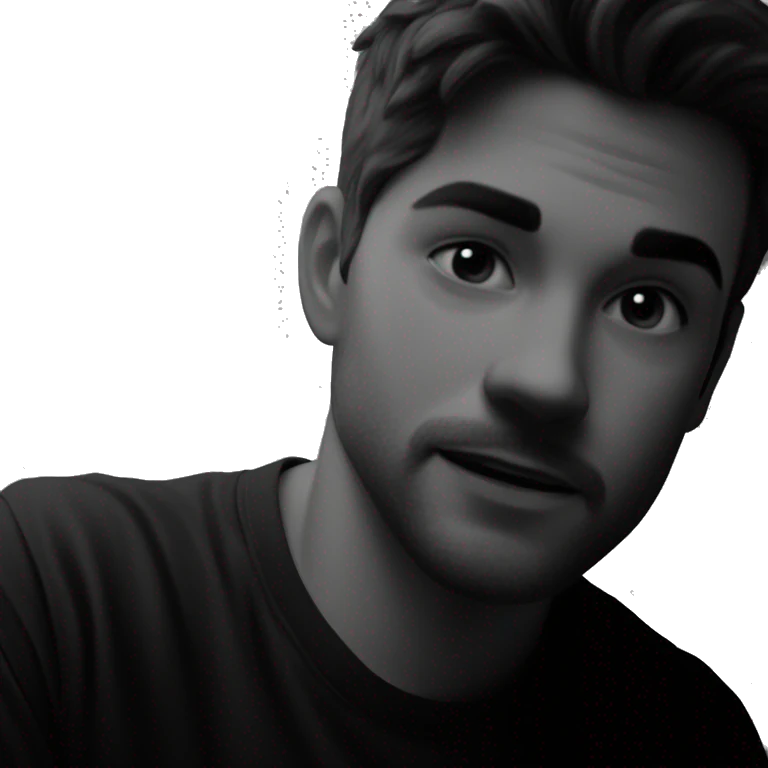 cool dude in monochrome emoji