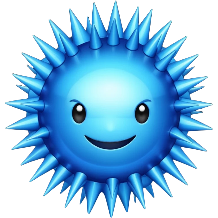  virus with many spike emoji