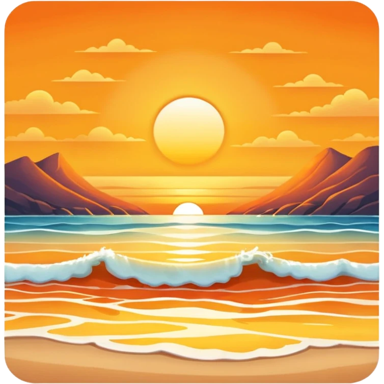 Sunrise in the beach emoji