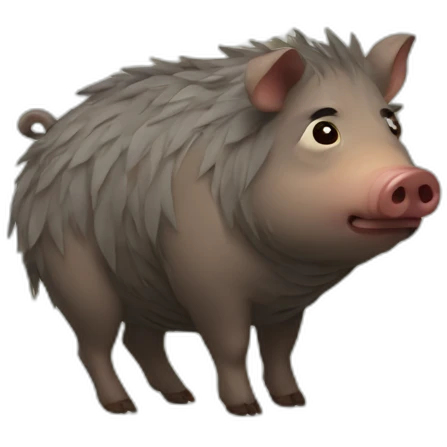 Sad depressive smocked boar emoji