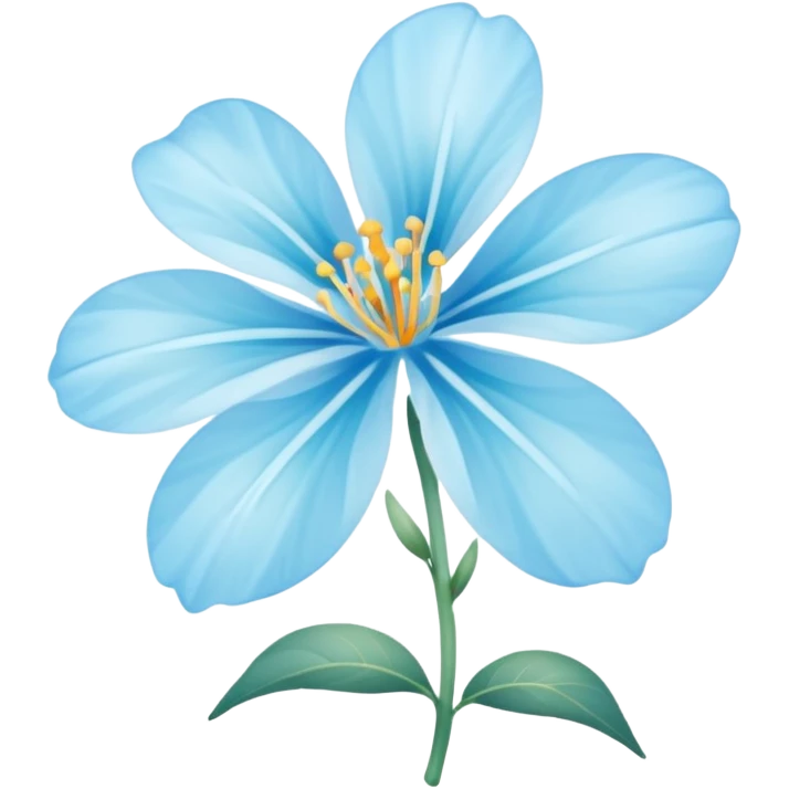 Flor del pensamiento celeste emoji