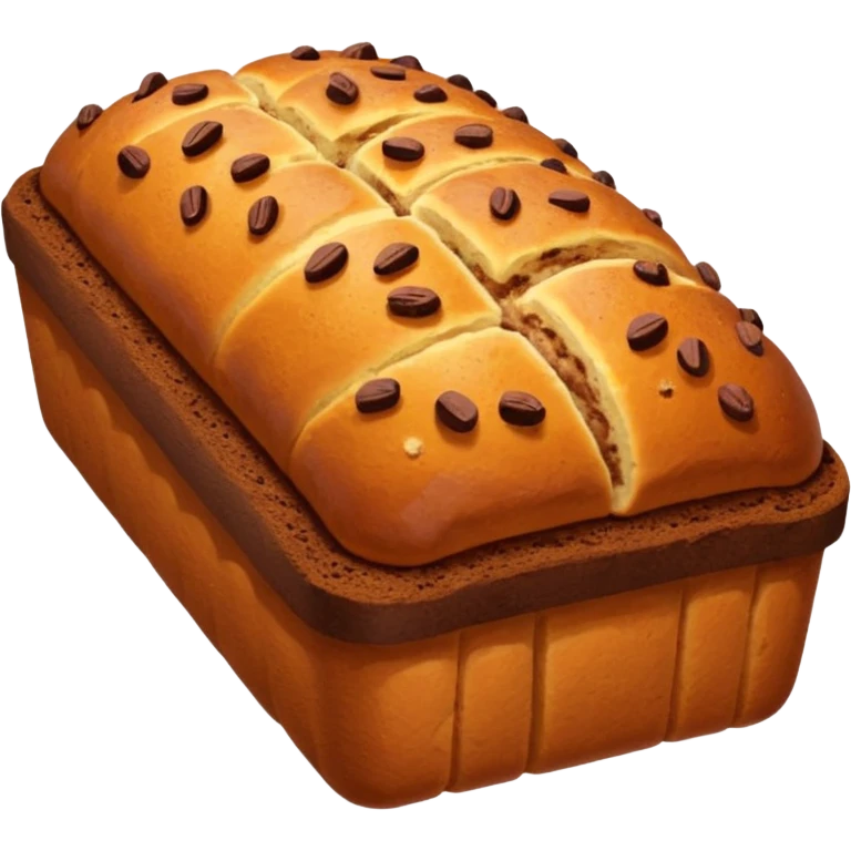 sweet bread long with cacao emoji