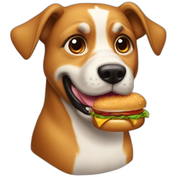 perro con hamburguesa emoji