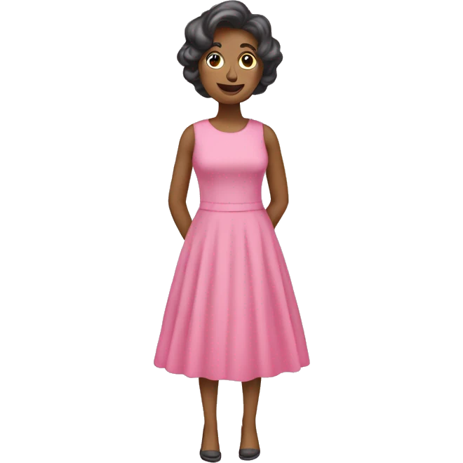 un mono con vestido rosa emoji