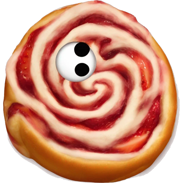 Strawberry cinnamon roll  emoji
