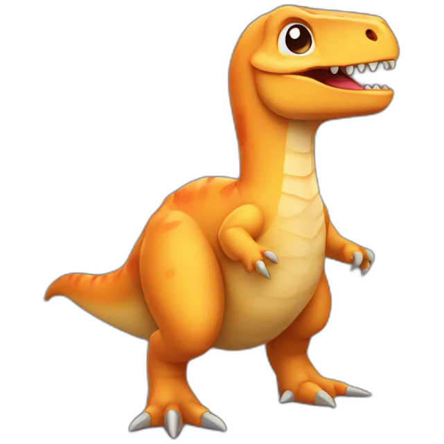 dinosaur shapped chicked nugget emoji