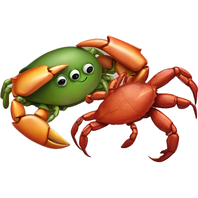 A crab and a scorpion hangout together emoji