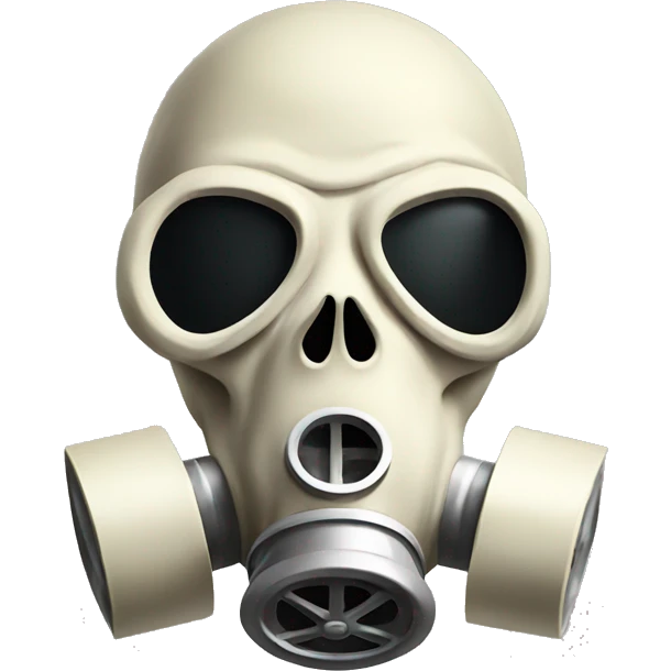 Bone Skull with gas mask emoji
