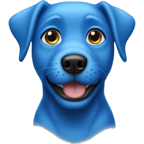 Blue dog emoji