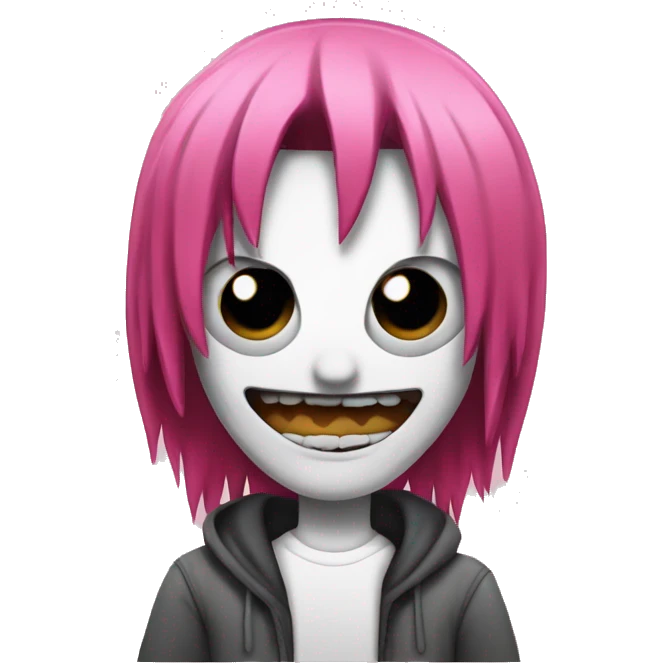 jeff the killer with pink hair emoji