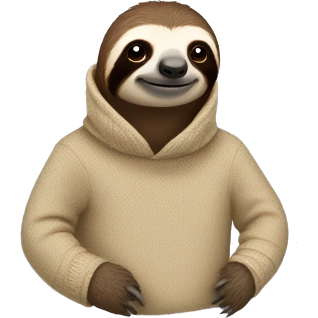 Sloth in turtleneck emoji