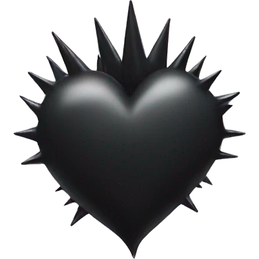 Black heart with spikes  emoji