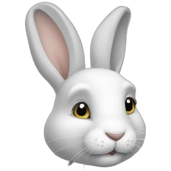 Lapin blanc et gris emoji