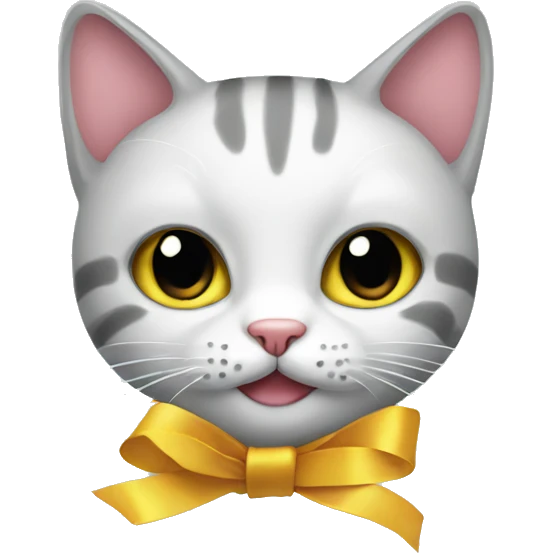 cat with ribbon emoji
