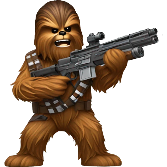 Chewbacca shooting emoji
