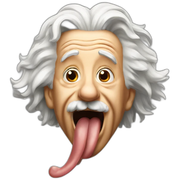 einstein tongue emoji