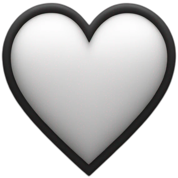 Black and white heart  emoji